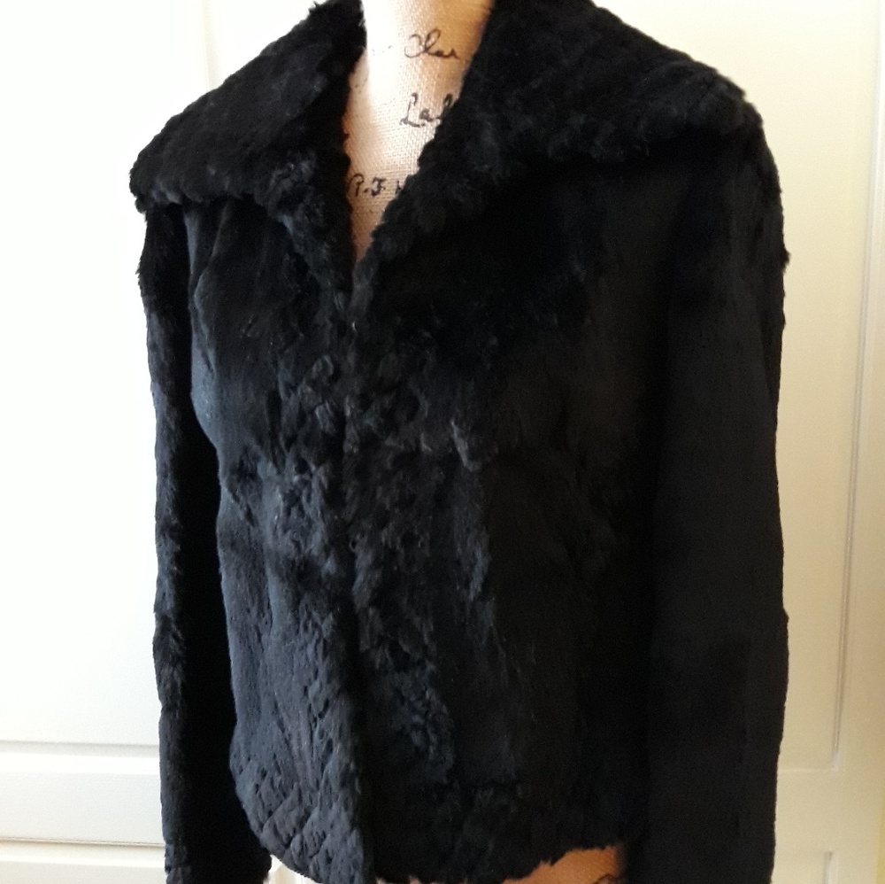 100% Real rabbit fur jacket